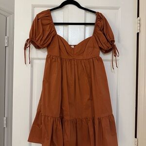 Olivaceous Rust Mini Dress